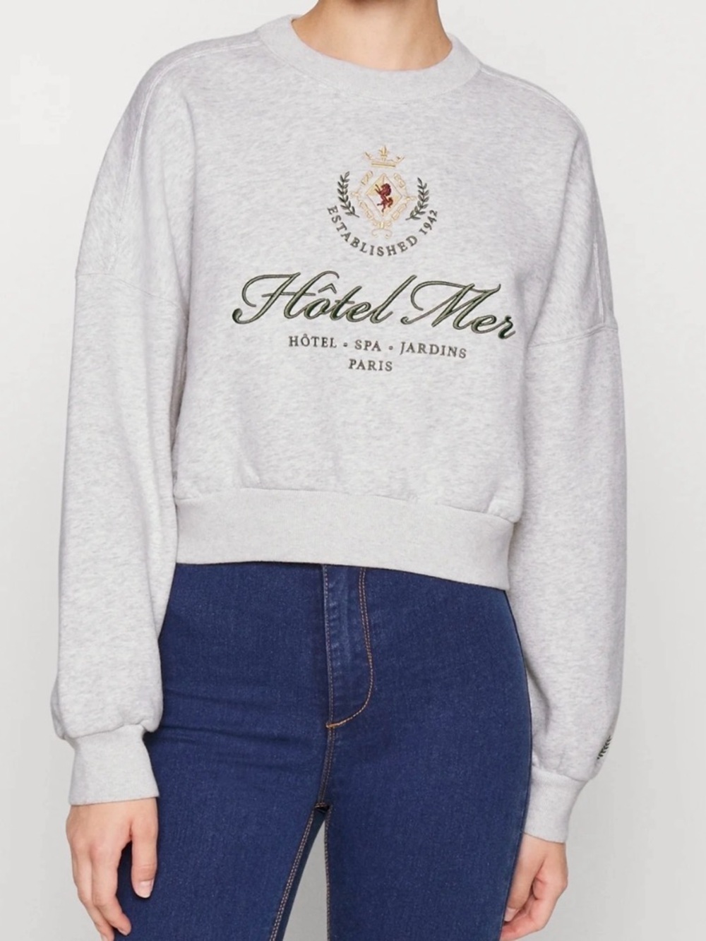 Abercrombie & Fitch Soft Collection Hotel Mer Embroidered Sweatshirt